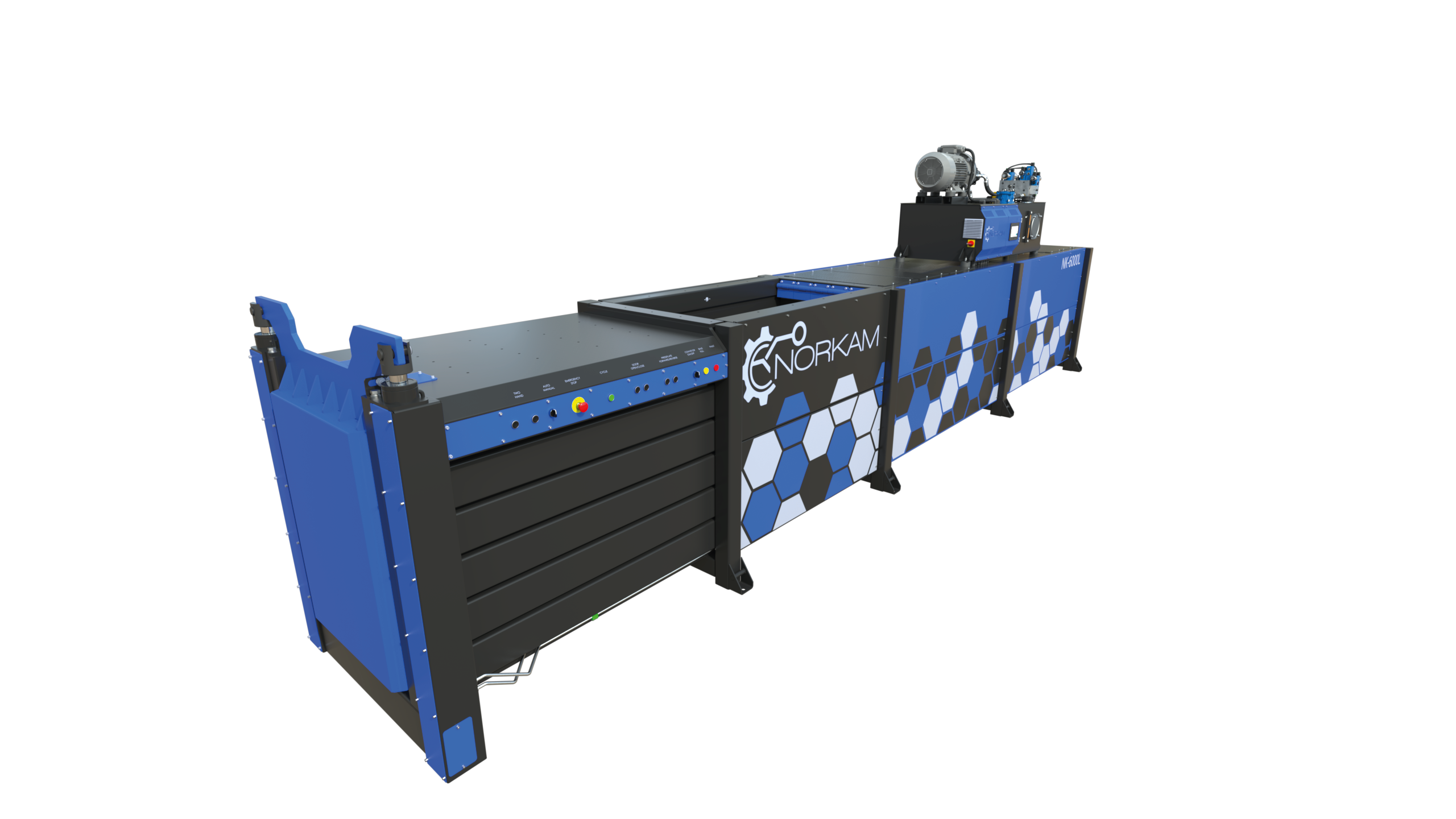 Norkam NK-6000L semi-automatic horizontal baler for medium-volume recycling