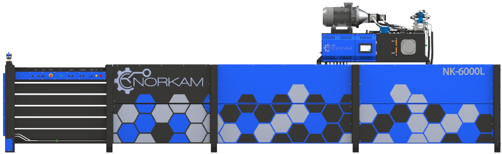 Norkam NK-6000L semi-automatic horizontal baler for medium-volume recycling