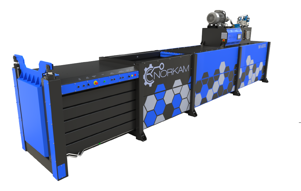 Norkam NK-6000L semi-automatic horizontal baler for medium-volume recycling