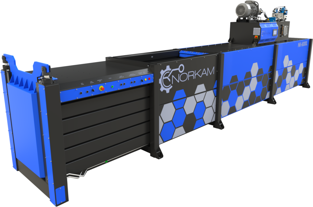 Norkam NK-6000L semi-automatic horizontal baler for medium-volume recycling