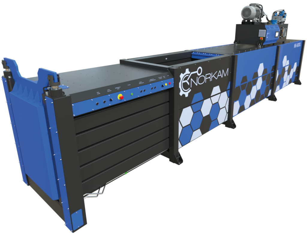Norkam NK-6000L semi-automatic horizontal baler for medium-volume recycling
