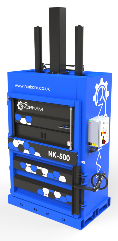 Norkam NK-500 mill size vertical baler for industrial waste