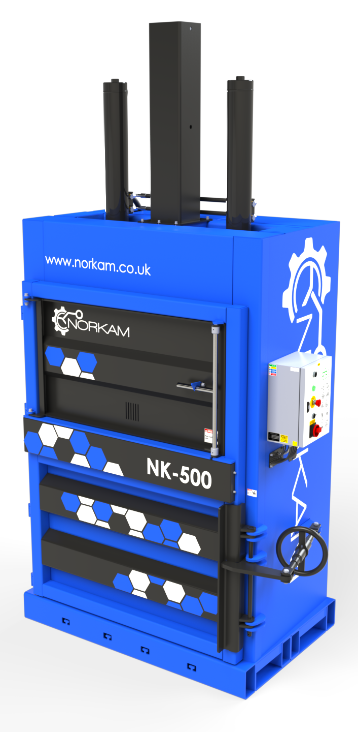 Norkam NK-500 mill size vertical baler for industrial waste