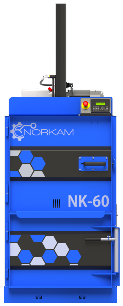 Norkam NK-60 – compact vertical baler for light waste materials